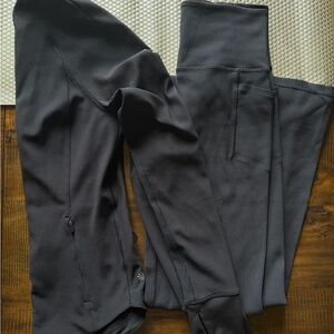 Athleta Black Ribbed set